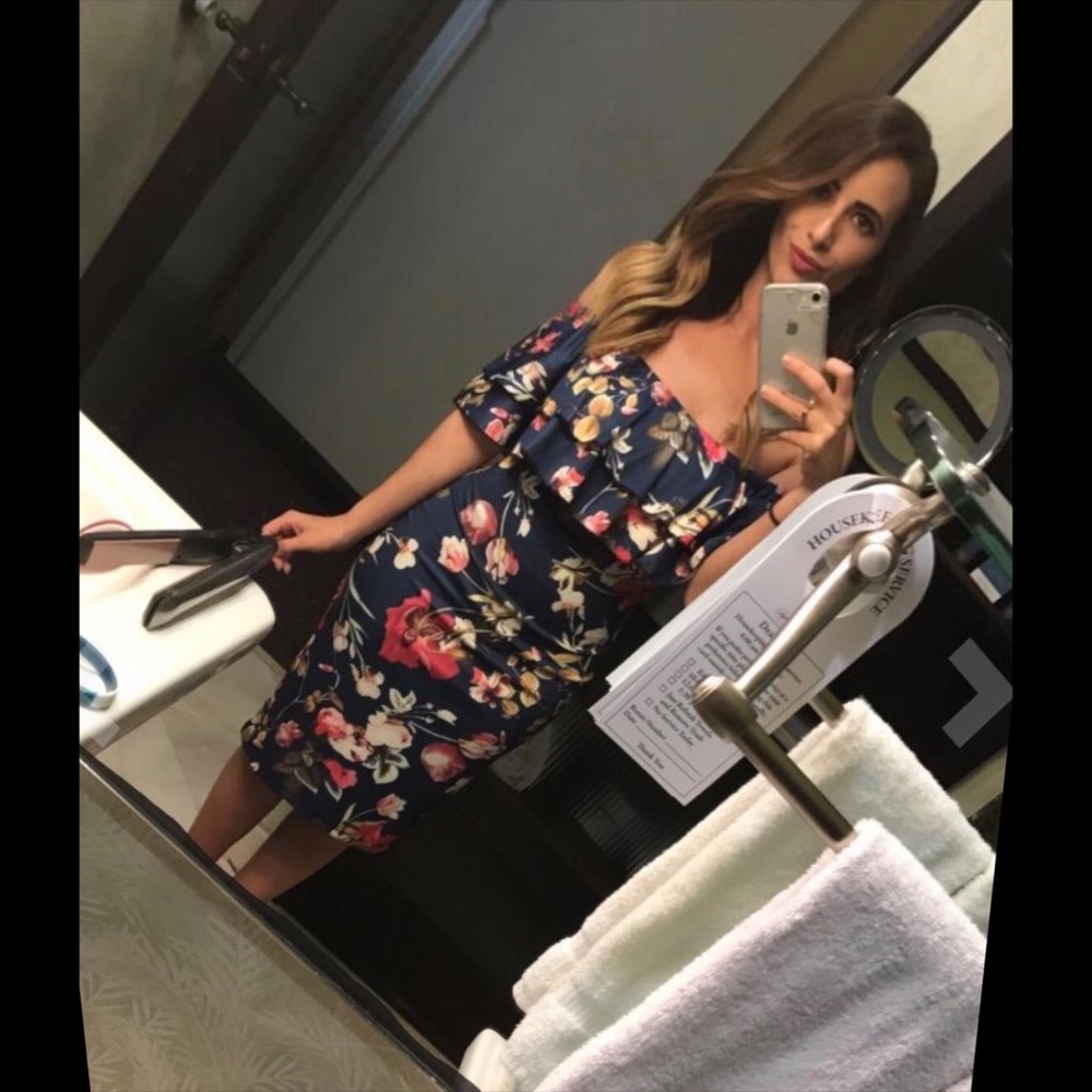 Off the shoulder floral dress